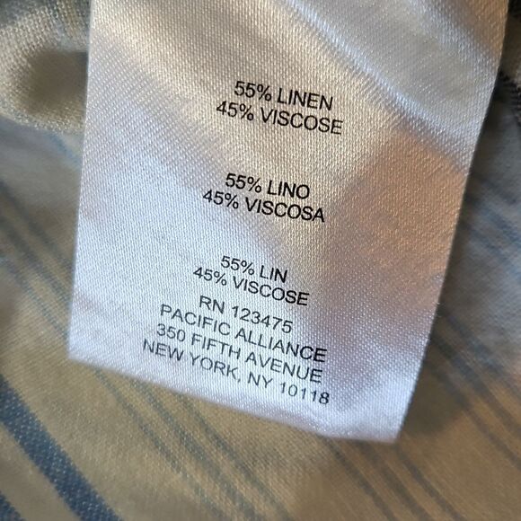 Jones New York Striped Linen Blend Top Size XL - Picture 8 of 10